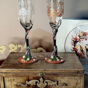 Pahare pentru miri: "Iubire Eternă" confectionate si personalizate manual